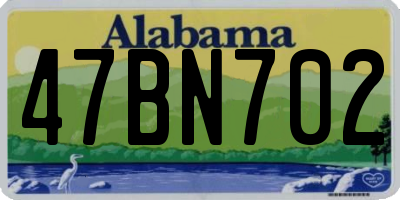 AL license plate 47BN702