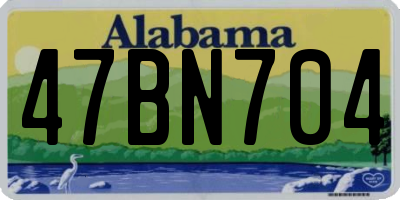AL license plate 47BN704