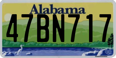AL license plate 47BN717