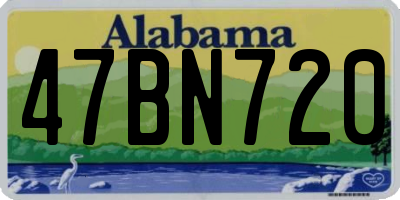 AL license plate 47BN720