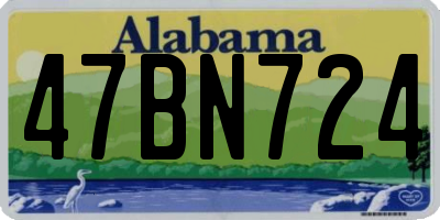 AL license plate 47BN724