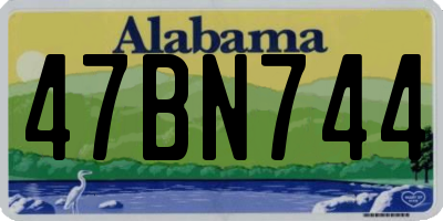 AL license plate 47BN744