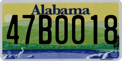 AL license plate 47BO018