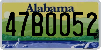 AL license plate 47BO052