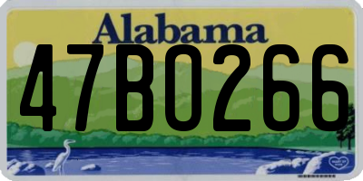AL license plate 47BO266