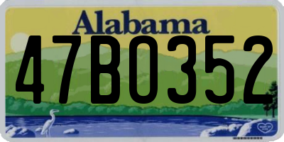 AL license plate 47BO352