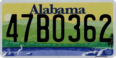 AL license plate 47BO362