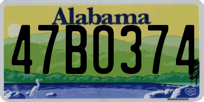AL license plate 47BO374