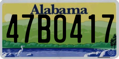 AL license plate 47BO417