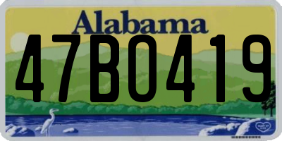 AL license plate 47BO419