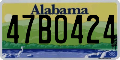 AL license plate 47BO424