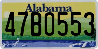 AL license plate 47BO553