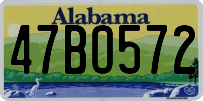 AL license plate 47BO572