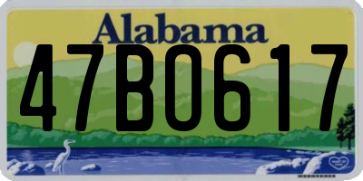 AL license plate 47BO617