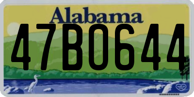 AL license plate 47BO644