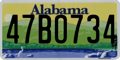 AL license plate 47BO734