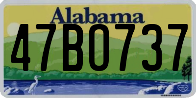 AL license plate 47BO737