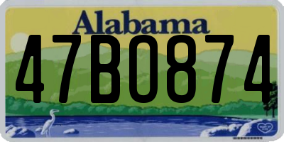AL license plate 47BO874