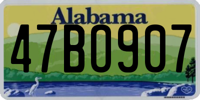 AL license plate 47BO907