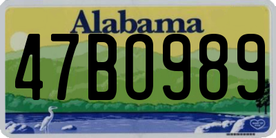 AL license plate 47BO989
