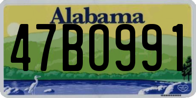 AL license plate 47BO991