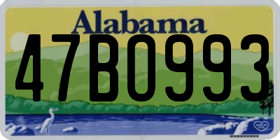 AL license plate 47BO993