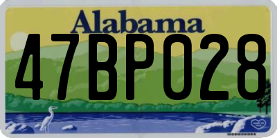 AL license plate 47BP028