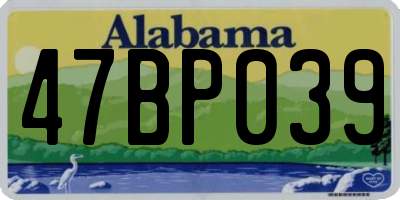 AL license plate 47BP039