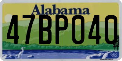 AL license plate 47BP040