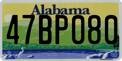 AL license plate 47BP080