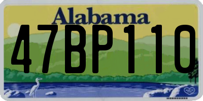 AL license plate 47BP110