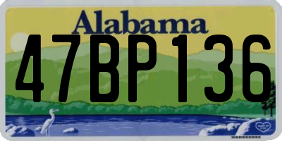 AL license plate 47BP136
