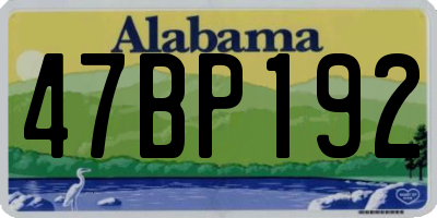 AL license plate 47BP192