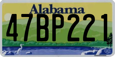 AL license plate 47BP221