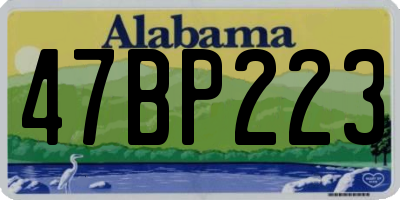 AL license plate 47BP223