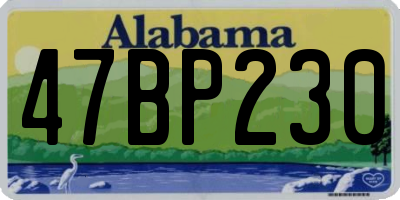 AL license plate 47BP230