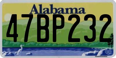 AL license plate 47BP232