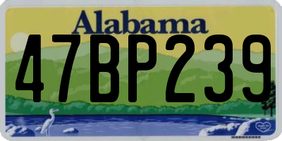 AL license plate 47BP239