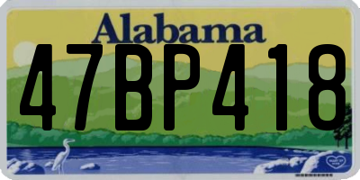 AL license plate 47BP418