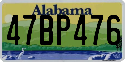 AL license plate 47BP476