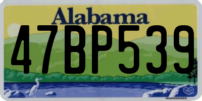 AL license plate 47BP539