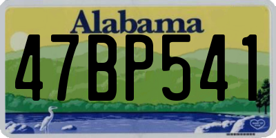 AL license plate 47BP541