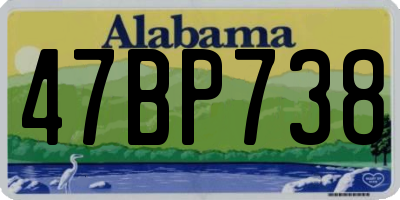 AL license plate 47BP738