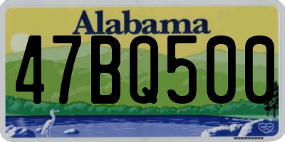 AL license plate 47BQ500