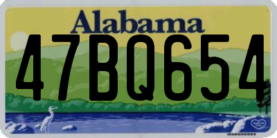 AL license plate 47BQ654