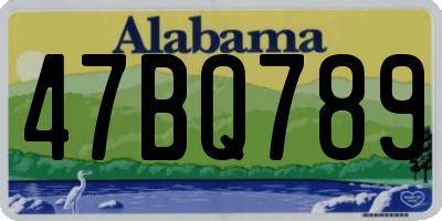 AL license plate 47BQ789
