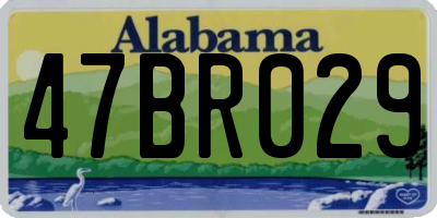 AL license plate 47BR029
