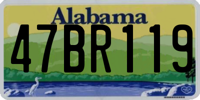 AL license plate 47BR119