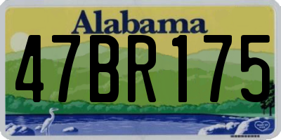 AL license plate 47BR175