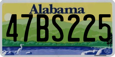 AL license plate 47BS225